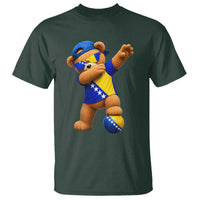 Funny Bosnia Teddy Bear Dabbing Fudbal Fan Gift T Shirt