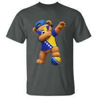 Funny Bosnia Teddy Bear Dabbing Fudbal Fan Gift T Shirt