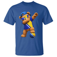 Funny Bosnia Teddy Bear Dabbing Fudbal Fan Gift T Shirt
