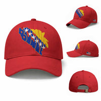 Bosnia And Herzegovina Word Art Map Baseball Cap Bosnian Pride Gift