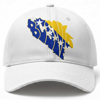 Bosnia And Herzegovina Word Art Map Baseball Cap Bosnian Pride Gift