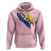 Bosnia And Herzegovina Word Art Map Hoodie Bosnian Pride Gift