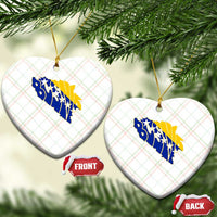 Bosnia And Herzegovina Word Art Map Ceramic Ornament Bosnian Pride Gift