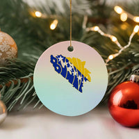 Bosnia And Herzegovina Word Art Map Ceramic Ornament Bosnian Pride Gift