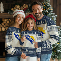 Bosnia And Herzegovina Word Art Map Ugly Christmas Sweater Bosnian Pride Gift