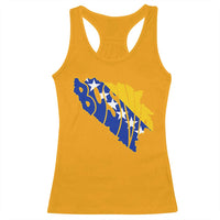 Bosnia And Herzegovina Word Art Map Racerback Tank Top Bosnian Pride Gift