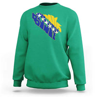 Bosnia And Herzegovina Word Art Map Sweatshirt Bosnian Pride Gift