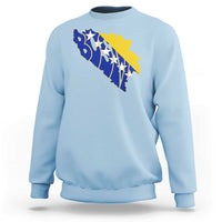 Bosnia And Herzegovina Word Art Map Sweatshirt Bosnian Pride Gift