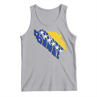 Bosnia And Herzegovina Word Art Map Tank Top Bosnian Pride Gift