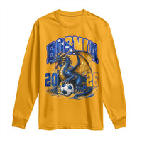Bosnian Dragon Fudbal Fan Long Sleeve Shirt Bosnia And Herzegovina Pride