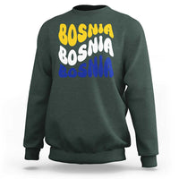 Groovy Retro Bosnia Sweatshirt Proud Bosnian Balkan Heritage Gift