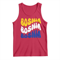 Groovy Retro Bosnia Tank Top Proud Bosnian Balkan Heritage Gift