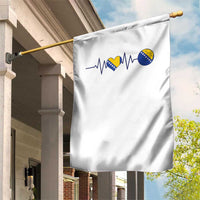 Bosnian Fudbal Heartbeat Garden Flag Bosnia And Herzegovina Soccer Fan Gift