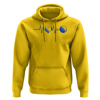 Bosnian Fudbal Heartbeat Hoodie Bosnia And Herzegovina Soccer Fan Gift
