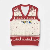 Bosnian Fudbal Heartbeat V-Neck Knit Sweater Vest Bosnia And Herzegovina Soccer Fan Gift