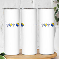 Bosnian Fudbal Heartbeat Skinny Tumbler Bosnia And Herzegovina Soccer Fan Gift