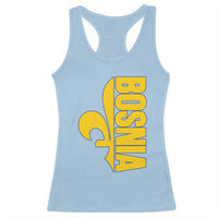 Bosnian Fleur De Lis Flag Racerback Tank Top Proud Bosnia Heritage Gift