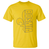 Bosnian Fleur De Lis Flag T Shirt Proud Bosnia Heritage Gift