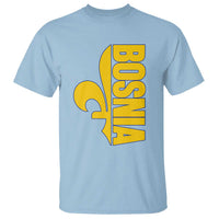 Bosnian Fleur De Lis Flag T Shirt Proud Bosnia Heritage Gift