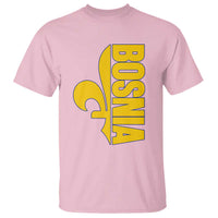 Bosnian Fleur De Lis Flag T Shirt Proud Bosnia Heritage Gift