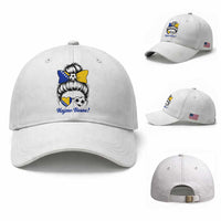 Bosnia Soccer Messy Bun Baseball Cap Hajmo Bosno Game Day Gift