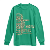 Fatherhood Is Kingdom Work Long Sleeve Shirt Camo Christian Fathers Day Gift