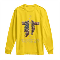 Fatherhood Is Kingdom Work Long Sleeve Shirt Vintage American Flag Christian Dad Gift