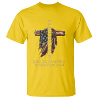 Fatherhood Is Kingdom Work T Shirt Vintage American Flag Christian Dad Gift