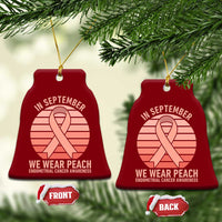 In September We Wear Peach Ceramic Ornament Endometrial Cancer Awareness Support