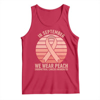 In September We Wear Peach Tank Top Endometrial Cancer Awareness Support