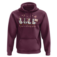 Funny Endometrial Cancer Goose Hoodie Just A Strong Goose