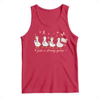 Funny Endometrial Cancer Goose Tank Top Just A Strong Goose