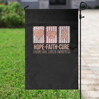 Endometrial Cancer Awareness Garden Flag Hope Faith Cure Peach Ribbon