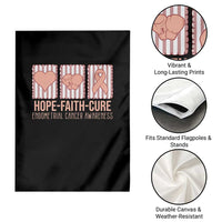 Endometrial Cancer Awareness Garden Flag Hope Faith Cure Peach Ribbon
