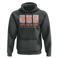 Endometrial Cancer Awareness Hoodie Hope Faith Cure Peach Ribbon