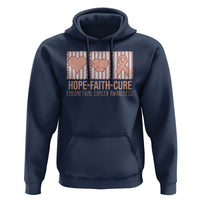 Endometrial Cancer Awareness Hoodie Hope Faith Cure Peach Ribbon