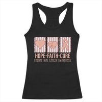 Endometrial Cancer Awareness Racerback Tank Top Hope Faith Cure Peach Ribbon