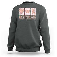 Endometrial Cancer Awareness Sweatshirt Hope Faith Cure Peach Ribbon
