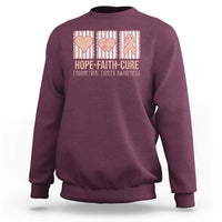 Endometrial Cancer Awareness Sweatshirt Hope Faith Cure Peach Ribbon
