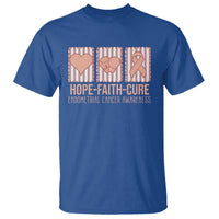 Endometrial Cancer Awareness T Shirt Hope Faith Cure Peach Ribbon
