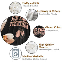 Endometrial Cancer Warrior Throw Blanket We Fight Together Boxing Gift