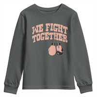 Endometrial Cancer Warrior Youth Sweatshirt We Fight Together Boxing Gift