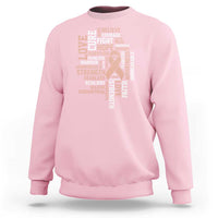 Endometrial Cancer Awareness Sweatshirt Warrior Survivor Peach Ribbon