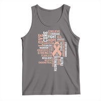 Endometrial Cancer Awareness Tank Top Warrior Survivor Peach Ribbon