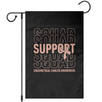 Endometrial Cancer Awareness Garden Flag Support Squad Ribbon Warrior