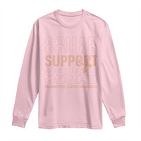 Endometrial Cancer Awareness Long Sleeve Shirt Support Squad Ribbon Warrior