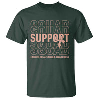 Endometrial Cancer Awareness T Shirt Support Squad Ribbon Warrior