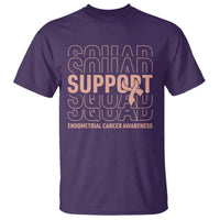 Endometrial Cancer Awareness T Shirt Support Squad Ribbon Warrior