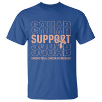 Endometrial Cancer Awareness T Shirt Support Squad Ribbon Warrior