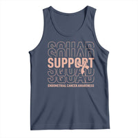 Endometrial Cancer Awareness Tank Top Support Squad Ribbon Warrior